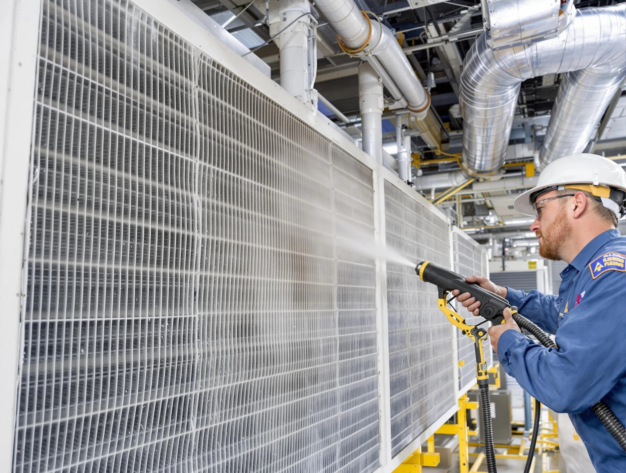 Professional commercial coil cleaning by Lochbuie Air Duct Cleaning in Lochbuie