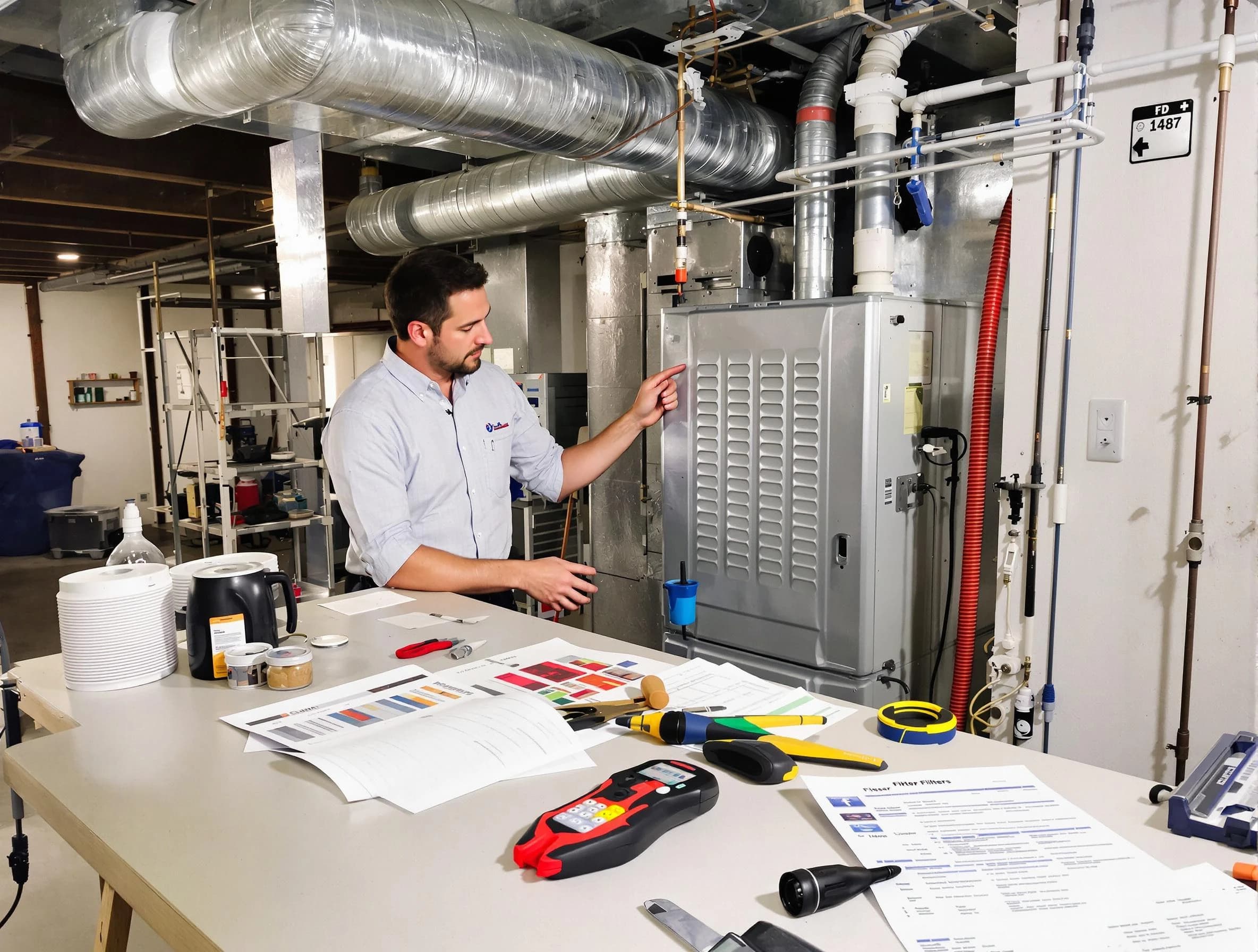 Lochbuie Air Duct Cleaning inspector conducting detailed filter system evaluation using professional diagnostic tools in Lochbuie