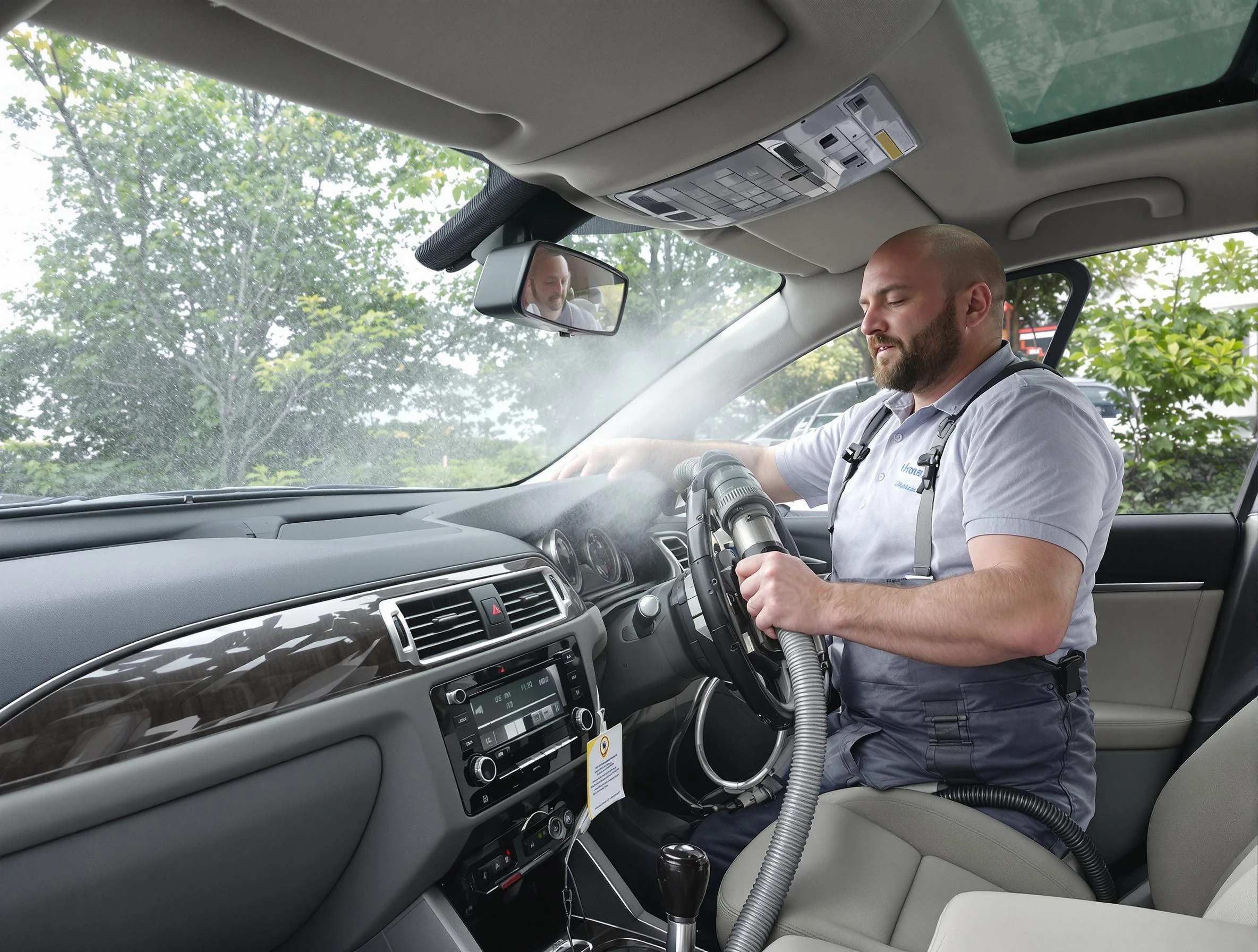 Lochbuie Air Duct Cleaning specialist performing professional car duct cleaning in Lochbuie