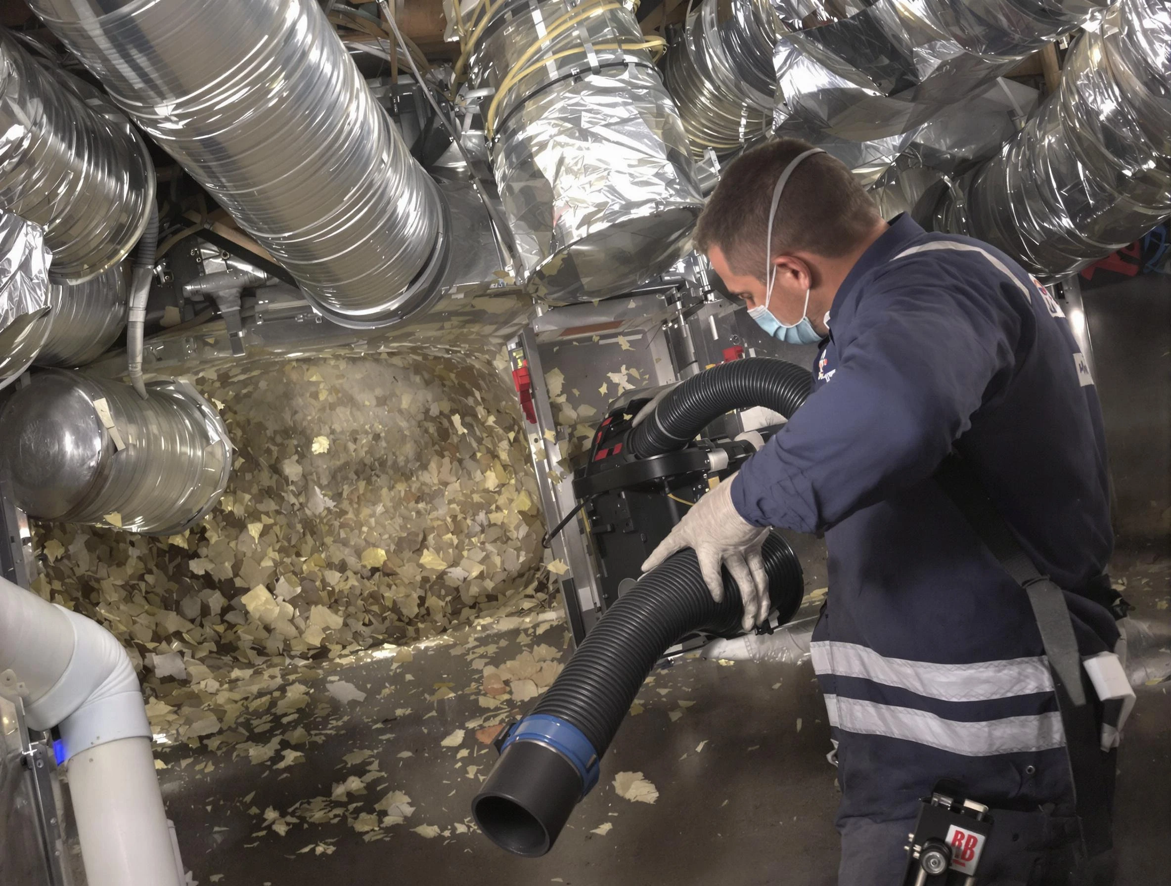 Lochbuie Air Duct Cleaning specialist operating negative pressure cleaning equipment for thorough duct maintenance in Lochbuie